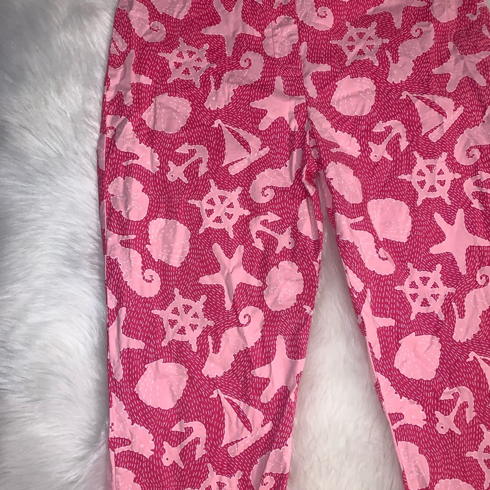 Lilly Pulitzer smooth sailing nautical pink capris - Picture 3 of 8